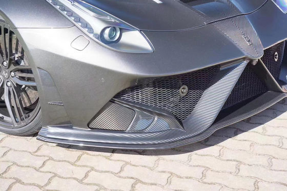 Ferrari F12 için Kuru Karbon Fiber Bodies Kit F12 Yükseltilmiş MSY Tarzı Ön ve Arka Bumper Spoiler Hood