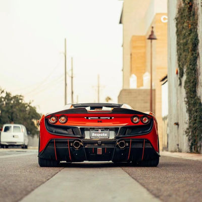 240 X 80 X 50 mm Ferrari Body Kit KEYV Stil Ön Bölücü Diffuser Karbon Fiber