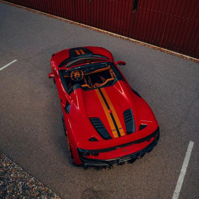 240 X 80 X 50 mm Ferrari Body Kit KEYV Stil Ön Bölücü Diffuser Karbon Fiber