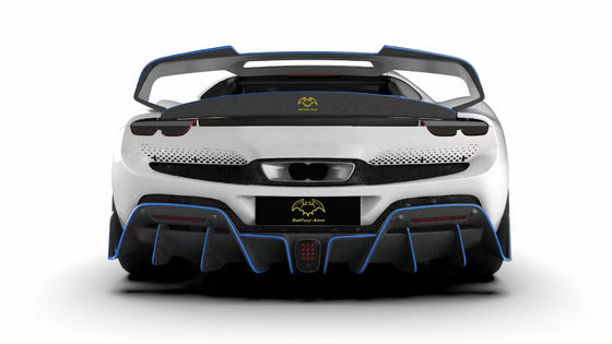 296GTB Ferrari Kit Car Body 2021 Kuru Karbon Fiber Ön Dudak Araba Ön Tampon Diffuser
