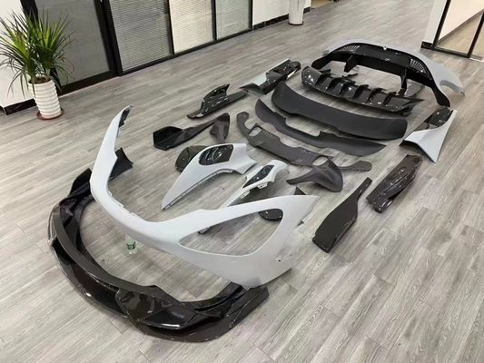 McLaren 720s için 720S Bodies Kit 765LT Stili Karbon Fiber Ön ve Arka Bumper Spoiler Body Kit'i yükseltir