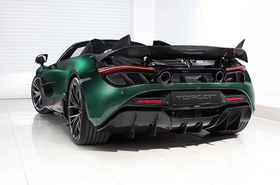 Karbon Fiber Karbon Fiber Body Kit McLaren 720S 720 Upgraded TOPCAR Style Ön Kürek Arka Diffuser Spoiler Cover