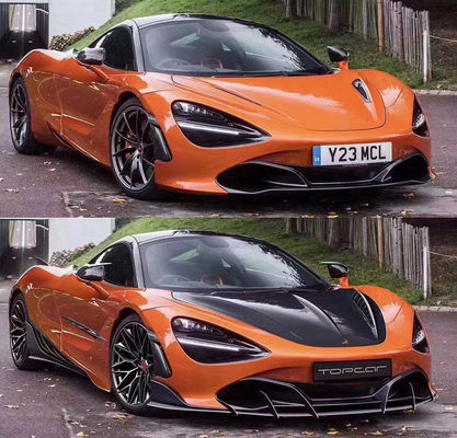 Karbon Fiber Karbon Fiber Body Kit McLaren 720S 720 Upgraded TOPCAR Style Ön Kürek Arka Diffuser Spoiler Cover