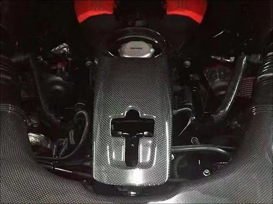 488 Ferrari Body Kit Kuru Karbon Fiber Motor Kalkanı OEM Karbon Fiber Yağ Kapak