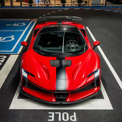 SF90FXX Ferrari SF90 Body Kit Ön ve Arka Araba Tamponu Yan Etek Fırçası Arka Fenerler