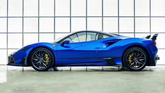 Mavi F8 Ferrari Body Kit F8 MSY Stil Ön Tampon Dudak Beden Kit Spoiler Yan Etekler