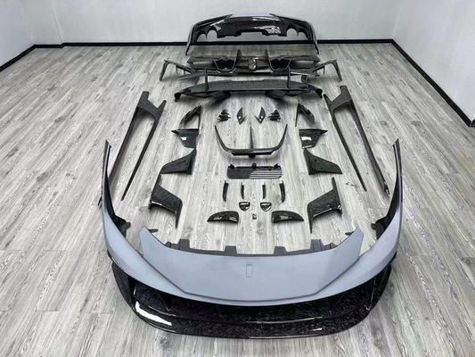 Mavi F8 Ferrari Body Kit F8 MSY Stil Ön Tampon Dudak Beden Kit Spoiler Yan Etekler