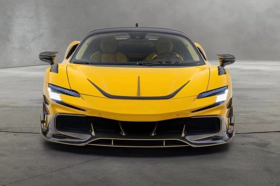 SF90 Ferrari Body Kit MSY Tarzı Karbon Fiber Arka Tampon Dudak Spatlı Yan Eteği