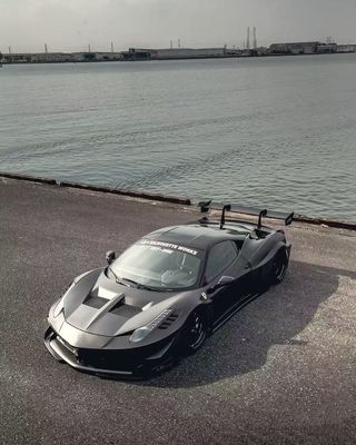 458 Ferrari Body Kit LB Stili Ön ve Arka Tampon 2011 - 2014 Araç için kapüşon spoileri