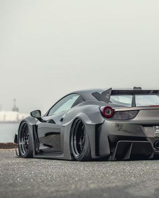 458 Ferrari Body Kit LB Stili Ön ve Arka Tampon 2011 - 2014 Araç için kapüşon spoileri