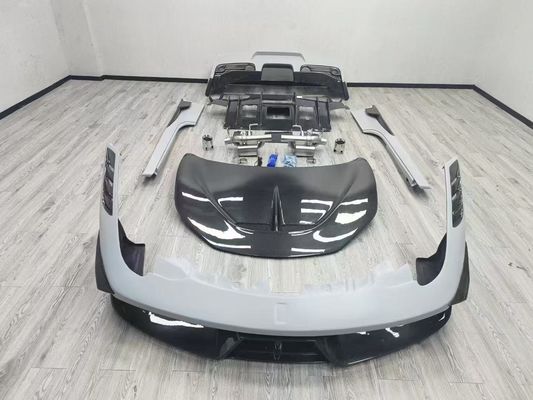 Ferrari 458 Body Kit SP Stili Karbon Fiber Ön Ve Arka Tampon Spoiler Hood 2010-2014