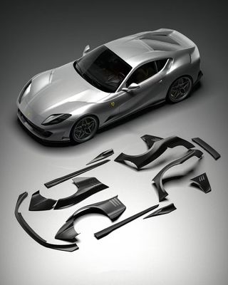 812 Ferrari Body Kit Karbon Fiber geniş vücut 812 ZE tarzı Karbon Fiber kemer