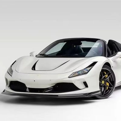 F8 Ferrari Karbon Araç Bodies Kit VOS Stili PP Karbon Fiber Lip Spoiler Hood Bodies Kit