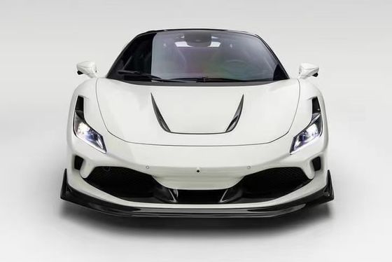F8 Ferrari Karbon Araç Bodies Kit VOS Stili PP Karbon Fiber Lip Spoiler Hood Bodies Kit