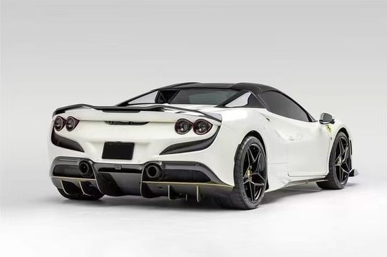 F8 Ferrari Karbon Araç Bodies Kit VOS Stili PP Karbon Fiber Lip Spoiler Hood Bodies Kit