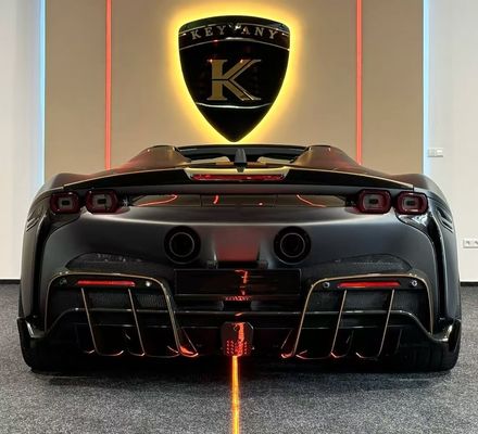 Ferrari SF90 Karbon Fiber Body SF90 KY PP Plastik Diffuser Spoiler Side Skirt Body Kit