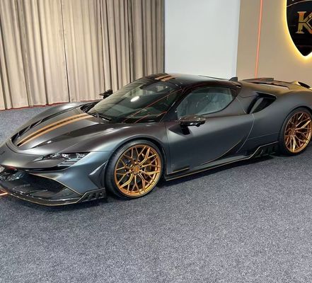 Ferrari SF90 Karbon Fiber Body SF90 KY PP Plastik Diffuser Spoiler Side Skirt Body Kit