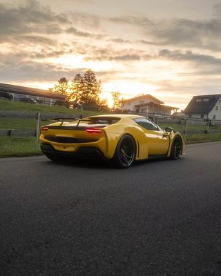 296 Ferrari Body Kit 2021 2022 Araç Tekerleği Kemeri Ön Ve Arka Tampon Spoiler