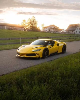 296 Ferrari Body Kit 2021 2022 Araç Tekerleği Kemeri Ön Ve Arka Tampon Spoiler