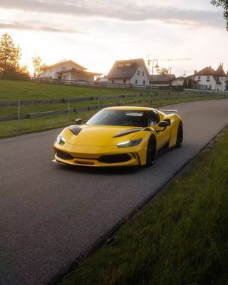 296 Ferrari Body Kit 2021 2022 Araç Tekerleği Kemeri Ön Ve Arka Tampon Spoiler