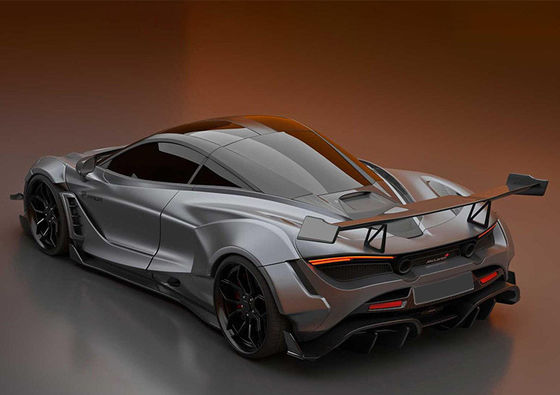 McLaren 720s için kuru karbon fiber karbon fiber spoiler 720s yükseltilmiş PD tarzı karbon fiber spoiler kanat
