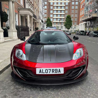 MP4 12C Mclaren Body Kit MSY Stili Ön Arka Tampon Spoiler Geniş Vücut Kit Kırmızı Siyah