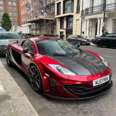 MP4 12C Mclaren Body Kit MSY Stili Ön Arka Tampon Spoiler Geniş Vücut Kit Kırmızı Siyah