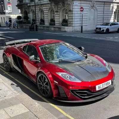 MP4 12C Mclaren Body Kit MSY Stili Ön Arka Tampon Spoiler Geniş Vücut Kit Kırmızı Siyah