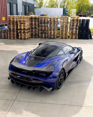 Mavi 720'ler Geniş Vücut Kit McLaren Karbon Fiber Ön Dudak Diffuser Spoiler Kit