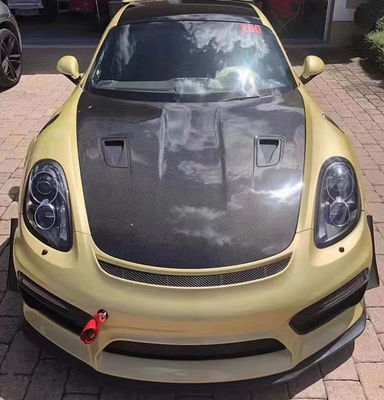 Porsche 981 Boxster için Karbon Elyaf Ürünleri Karbon Elyaf Kapak 981 Karbon Elyaf Motor Kapak Kapak 2013-2015