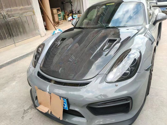 Porsche 981 Boxster için Karbon Elyaf Ürünleri Karbon Elyaf Kapak 981 Karbon Elyaf Motor Kapak Kapak 2013-2015