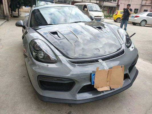 Porsche 981 Boxster için Karbon Elyaf Ürünleri Karbon Elyaf Kapak 981 Karbon Elyaf Motor Kapak Kapak 2013-2015