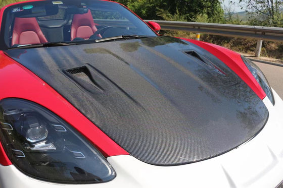 Porsche 718 Boxster Karbon Fiber Motor Hatch 718 Upgrade GT4 için Yüksek Kalite Karbon Fiber Kapak