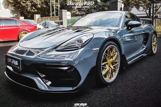 Porsche 718 Boxster için Yeni Ürün 718 Yenileştirilmiş PD tarzı Ön ve Arka Tampon Tuyere Spoilers