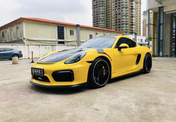 Porsche Boxster 981 Body Kit Boxster 981 Gelişmiş GT4 Ön ve Arka Tampon Spoilerleri için PU Plastik Ürünler