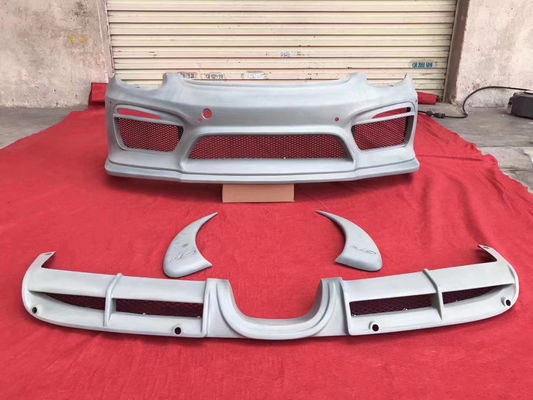 Porsche Boxster 981 Body Kit Boxster 981 Gelişmiş GT4 Ön ve Arka Tampon Spoilerleri için PU Plastik Ürünler