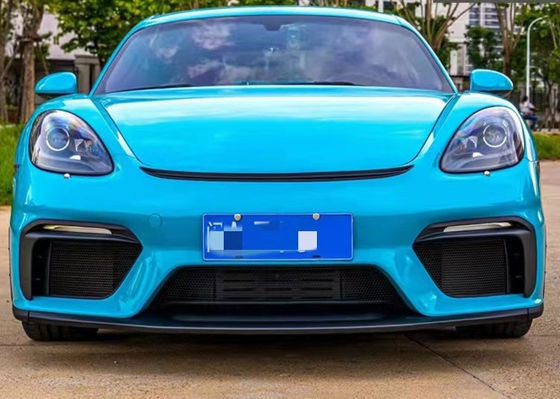 PP Plastik Malzeme 718 Boxster Body Kit 718 GT4 Tarzı Geliştirilmiş Ön ve Arka Tamponları Spoiler