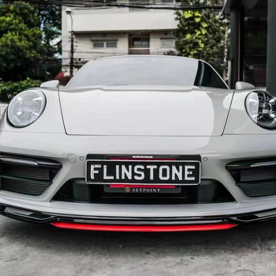 Porsche 911 992 Karbon Fiber Body Kit 911 992 Geliştirilmiş TechArt Stili Ön Kürek Diffuser Spoiler Side Skirt Body Kit