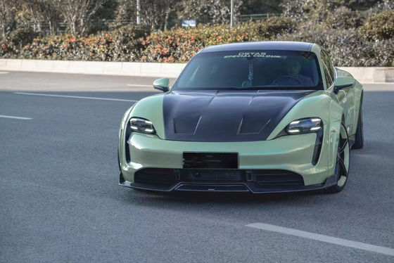 Porsche Taycan Karbon Fiber Body Kit Taycan Wide Bodyki Ön Kürek Yan Eteği Spoiler Diffuser için Yeni Ürün
