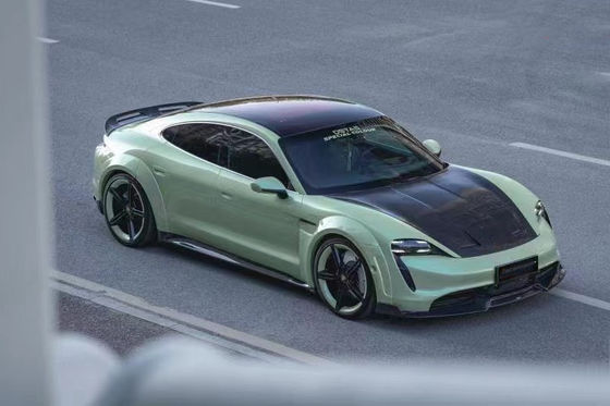 Porsche Taycan Karbon Fiber Body Kit Taycan Wide Bodyki Ön Kürek Yan Eteği Spoiler Diffuser için Yeni Ürün
