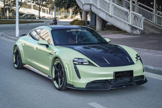 Porsche Taycan Karbon Fiber Body Kit Taycan Wide Bodyki Ön Kürek Yan Eteği Spoiler Diffuser için Yeni Ürün