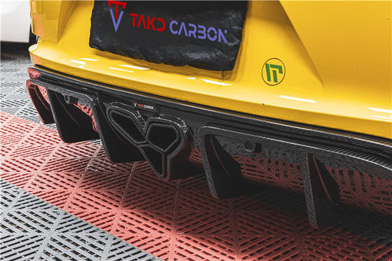 Porsche 718 Boxster Cayman için Karbon Fiber Malzemesi 718 Karbon Fiber Arka Diffuser EVO Stili 718 Karbon Fiber Body Kit