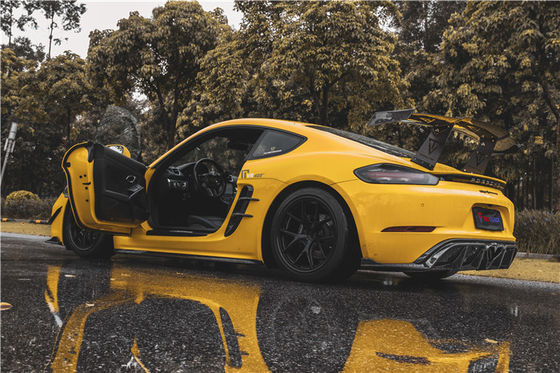 Porsche 718 Boxster Cayman için Karbon Fiber Malzemesi 718 Karbon Fiber Arka Diffuser EVO Stili 718 Karbon Fiber Body Kit