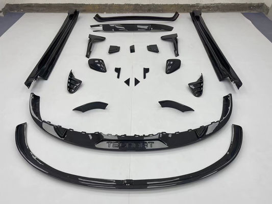Porsche Taycan Karbon Elyafı Beden Kitsesi Taycan Upgrade Tech Style Karbon Elyafı Ön Dudak Diffuser Spoiler Side Skirt Body Kit
