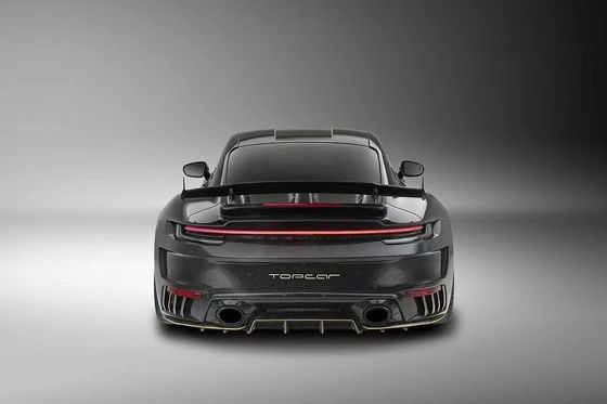 Porsche 911 992 için Otomatik Parçalar Kötü Karbon Elyaf Malzemesi 911 992 Yükseltilmiş TOPCAR Tarzı Kötü Kütü Spoiler