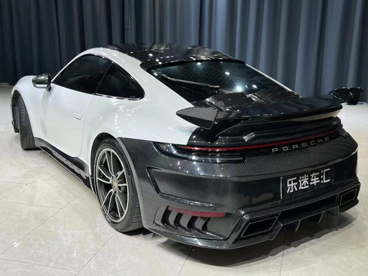 Porsche 911 992 için Otomatik Parçalar Kötü Karbon Elyaf Malzemesi 911 992 Yükseltilmiş TOPCAR Tarzı Kötü Kütü Spoiler