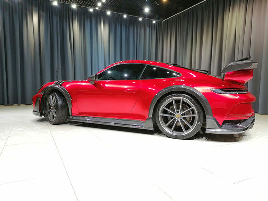 Porsche 911 992 Karoseri Kiti için Otomatik Parçalar 911 992 Turbo Geliştirilmiş Techart Tarzı Ön ve Arka Tampon Kapağı Karoseri Keti