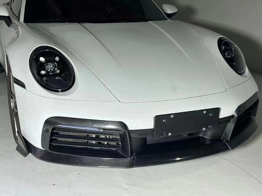 Porsche 911 992 Karbon Fiber Bodies Kit için Otomatik Parçalar 911 992 Yükseltilmiş Bras tarzı Ön Kürek Diffuser Spoiler Body Kit