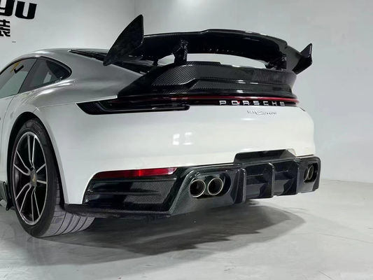 Porsche 911 992 Karbon Fiber Bodies Kit için Otomatik Parçalar 911 992 Yükseltilmiş Bras tarzı Ön Kürek Diffuser Spoiler Body Kit