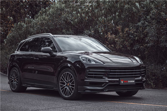 Porsche Cayenne Fiber Body Kit için Otomatik Parçalar Cayenne Karbon Fiber Front Spreader Spoiler